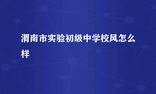 渭南市实验初级中学校风怎么样