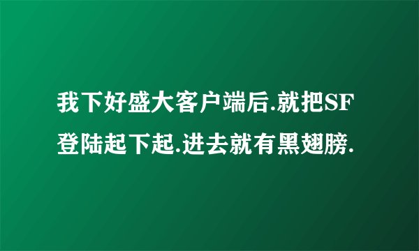 我下好盛大客户端后.就把SF登陆起下起.进去就有黑翅膀.