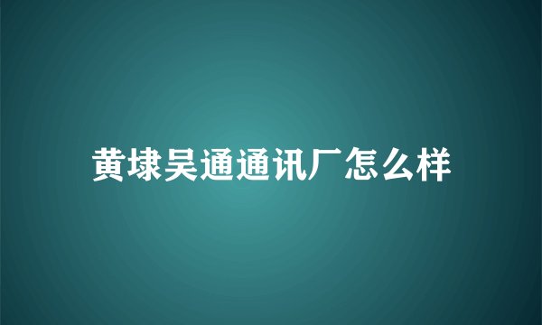 黄埭吴通通讯厂怎么样