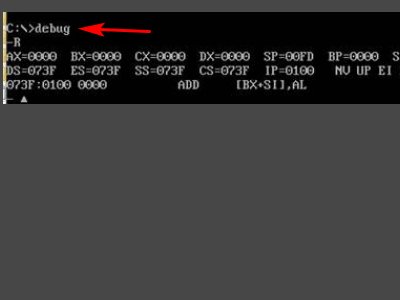 DOS如何进入debug模式？