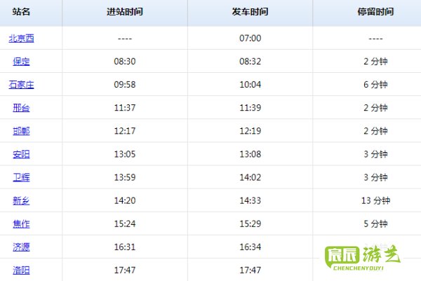 k269次火车时刻表