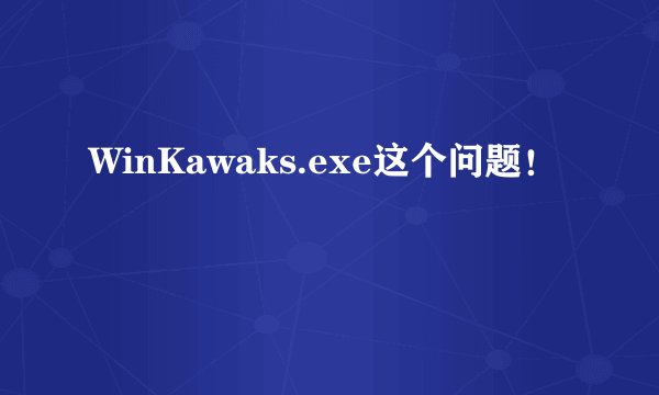 WinKawaks.exe这个问题！