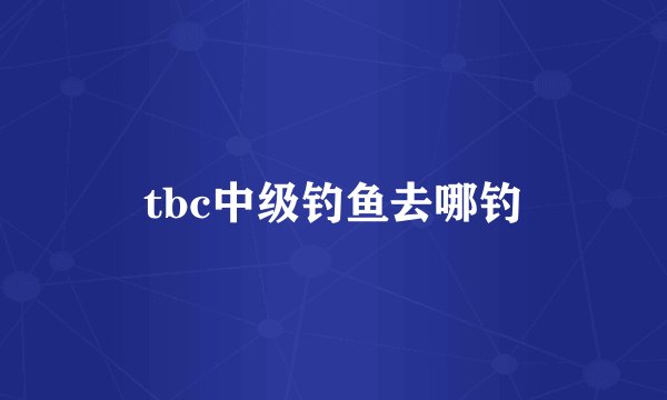 tbc中级钓鱼去哪钓