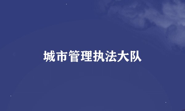 城市管理执法大队