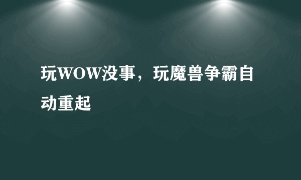 玩WOW没事，玩魔兽争霸自动重起