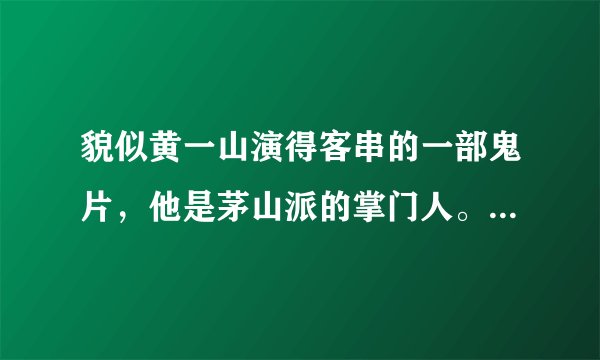 貌似黄一山演得客串的一部鬼片，他是茅山派的掌门人。他姐姐为了和一