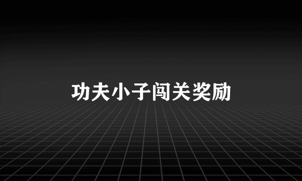 功夫小子闯关奖励