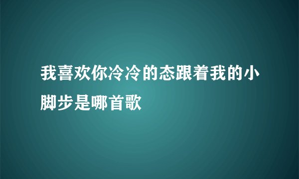 我喜欢你冷冷的态跟着我的小脚步是哪首歌