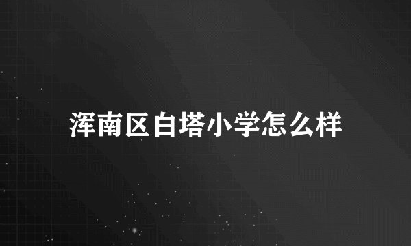 浑南区白塔小学怎么样