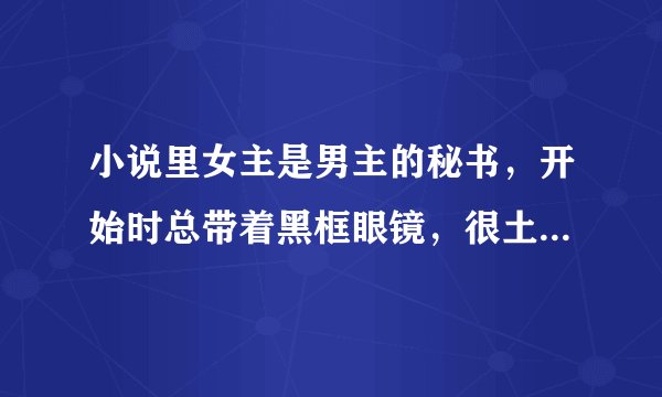 小说里女主是男主的秘书，开始时总带着黑框眼镜，很土。男主好像排行第四，大家都叫他四少，只要女主叫他