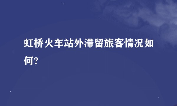 虹桥火车站外滞留旅客情况如何?