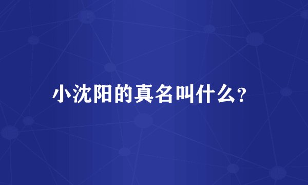 小沈阳的真名叫什么？