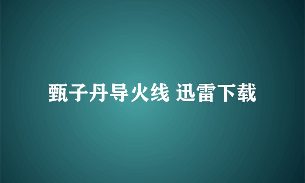 甄子丹导火线 迅雷下载