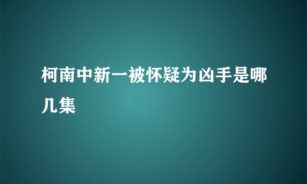柯南中新一被怀疑为凶手是哪几集
