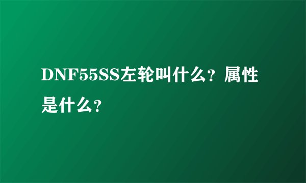 DNF55SS左轮叫什么？属性是什么？