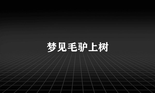 梦见毛驴上树