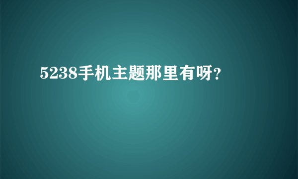 5238手机主题那里有呀？