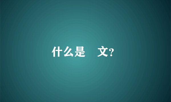 什么是囧文？