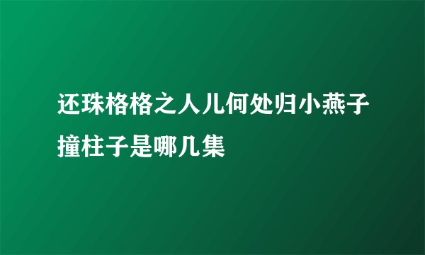 还珠格格之人儿何处归小燕子撞柱子是哪几集