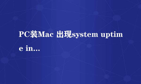 PC装Mac 出现system uptime in nanoseconds怎么解决？