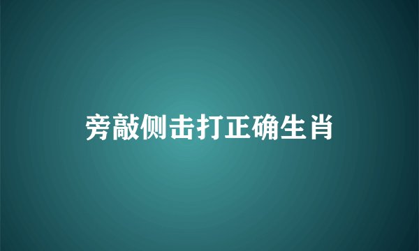 旁敲侧击打正确生肖
