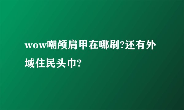 wow嘲颅肩甲在哪刷?还有外域住民头巾?