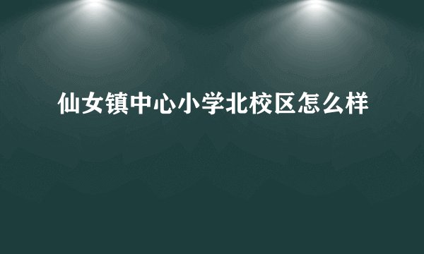 仙女镇中心小学北校区怎么样