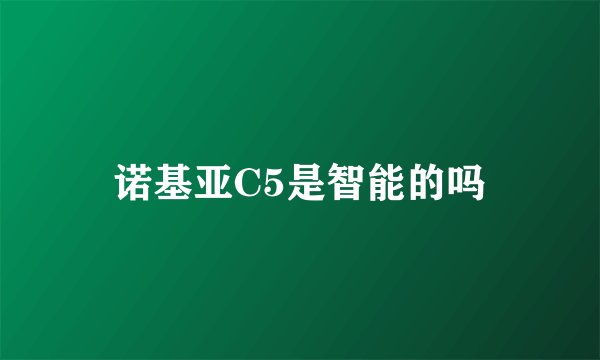 诺基亚C5是智能的吗