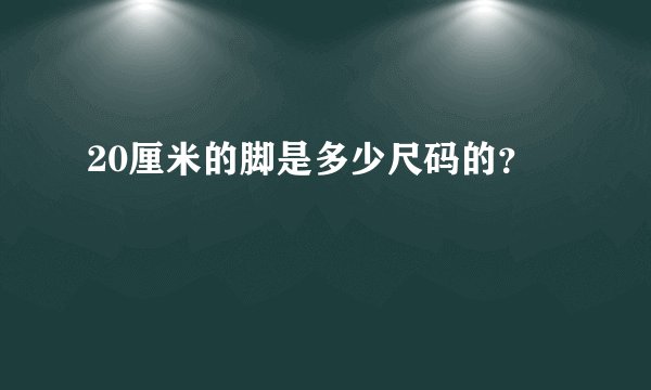 20厘米的脚是多少尺码的？