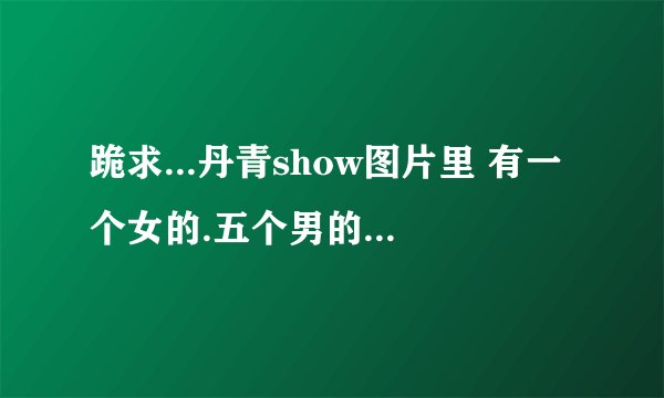 跪求...丹青show图片里 有一个女的.五个男的那张图片.那个小说叫什么名字？？