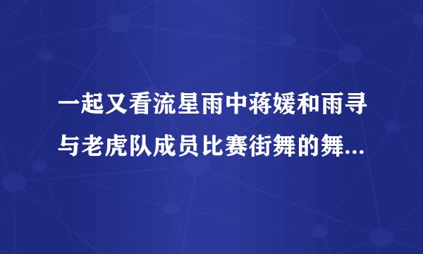 一起又看流星雨中蒋媛和雨寻与老虎队成员比赛街舞的舞曲有谁知道的？谢谢了、、