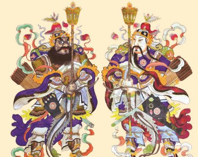 门神的秦叔宝和尉迟敬德贴左右哪边？