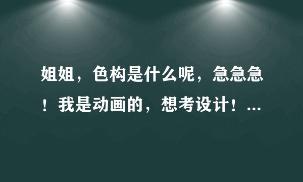 姐姐，色构是什么呢，急急急！我是动画的，想考设计！能发张图吗