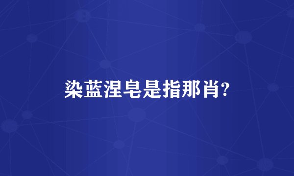 染蓝涅皂是指那肖?