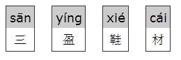 三盈鞋材的拼音怎么写