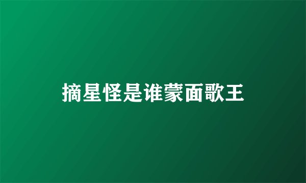 摘星怪是谁蒙面歌王