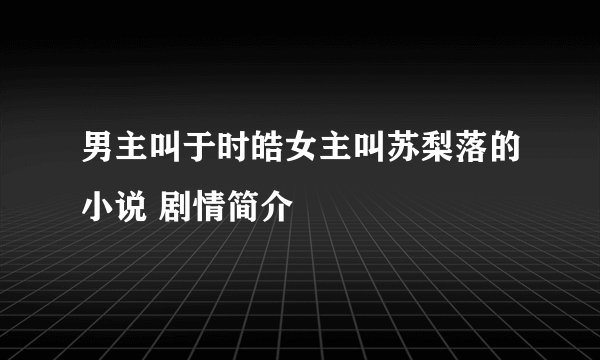 男主叫于时皓女主叫苏梨落的小说 剧情简介