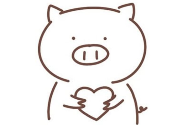 用数字画小猪怎么画