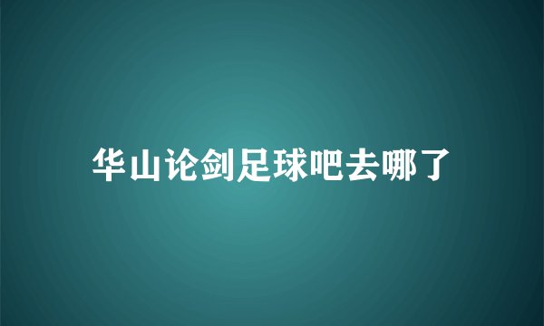 华山论剑足球吧去哪了