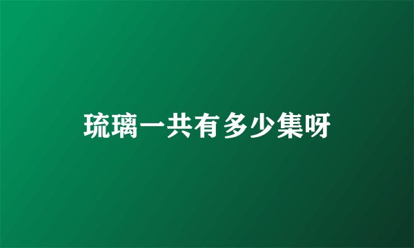 琉璃一共有多少集呀